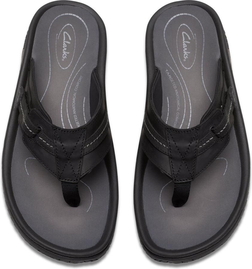 Clarks Shoes Wesley Sun Slippers Zwart 1 2 Man