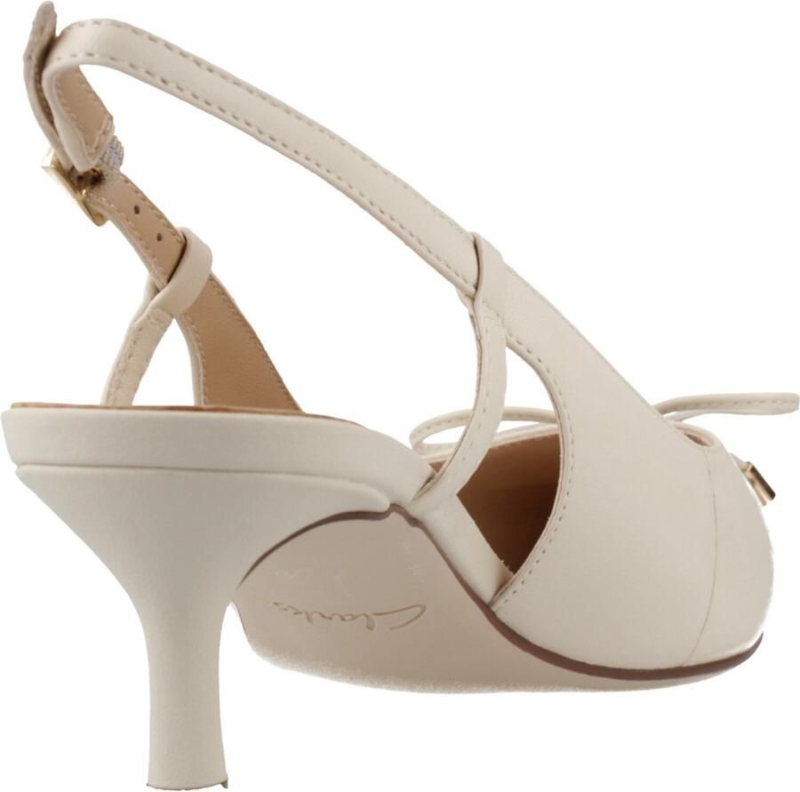 Clarks Shoes Zarey Bow Hakken Beige Vrouw