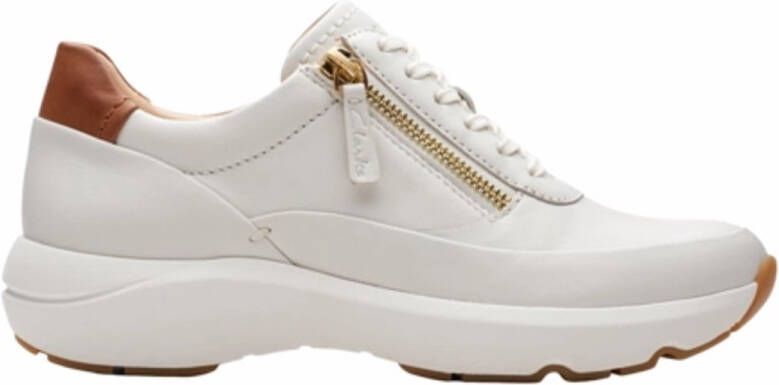 Clarks Sneaker Women Tivoli Zip Off White Leather