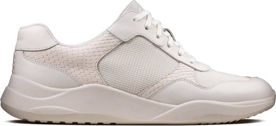 Clarks Sift Lace Dames Sneakers White Combi