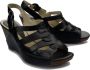 Clarks Elegante Leren Sleehak Sandaal Black Dames - Thumbnail 1