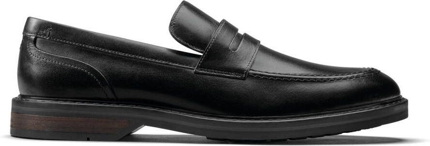 Clarks Zwarte Instapleren Schoenen Aldwin Step Black Heren