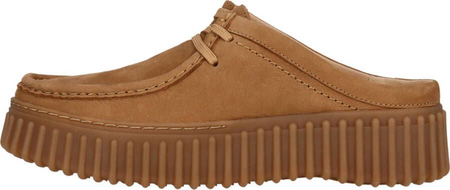 Clarks Clogs Torhill Mule Plateausandaal muiltjes met plateauzool en siernaad