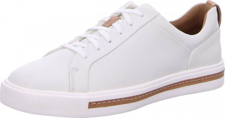 Clarks Un Maui Lace Dames Sneakers White Leather