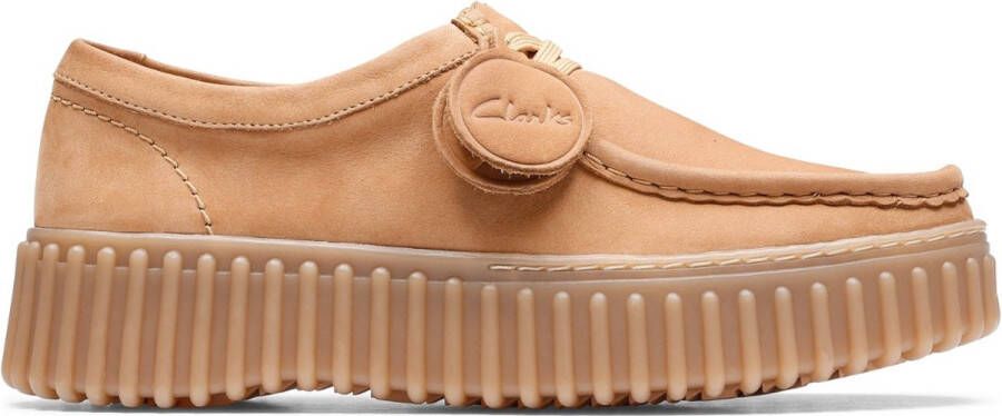 Clarks TORHILL~BEE~~~~~~~~~~~~~~~~~~~ Dames veterschoenen Cognac