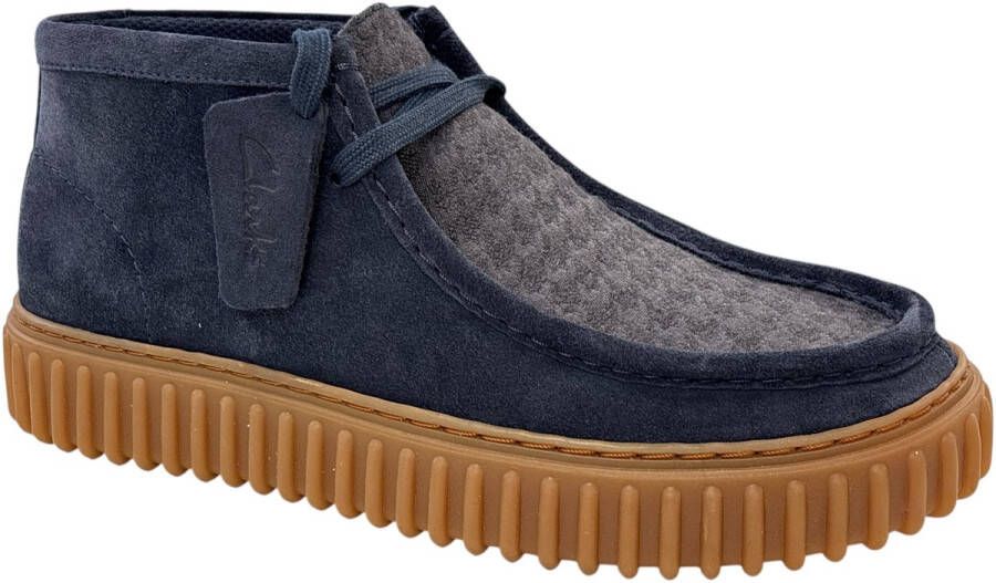 Clarks TORHILL HI Veterschoen blauw