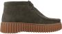 Clarks Stijlvolle Veterschoenen in Moss Nub - Thumbnail 1