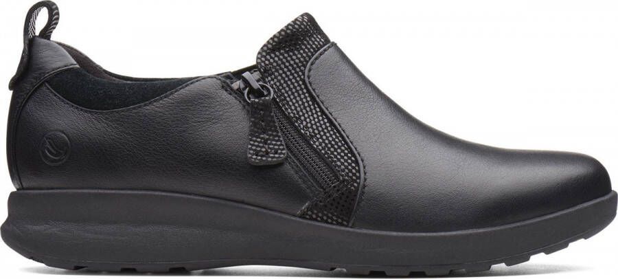 Clarks Un Adorn Zip Dames Instappers Black Combi