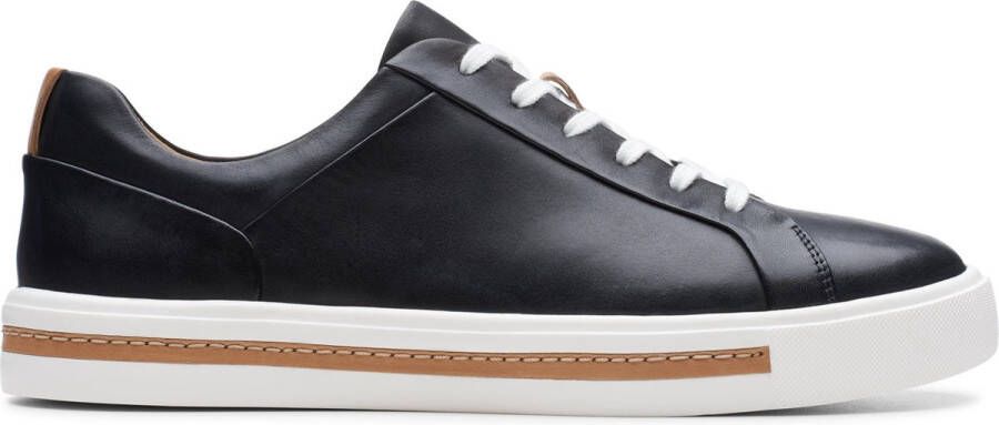 Clarks Un Maui Lace Dames Sneakers Black Leather