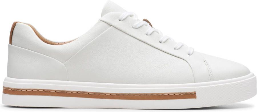 Clarks Un Maui Lace Dames Sneakers White Leather