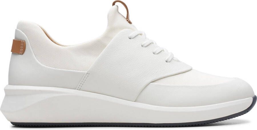 Clarks Un Rio Lace Dames Sneakers White Leather