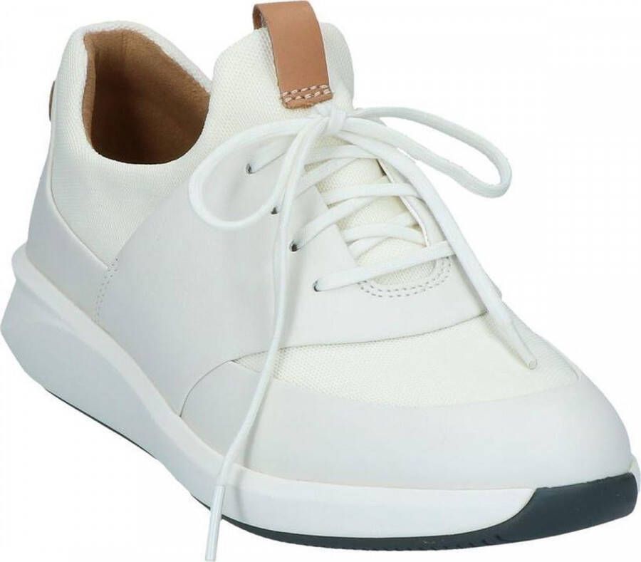 Clarks Un Rio Lace Dames Sneakers White Leather