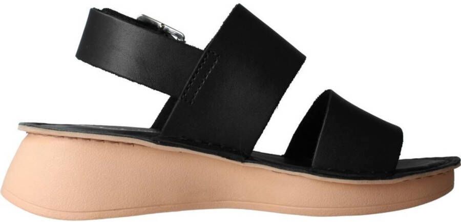 Clarks Stijlvolle Platte Sandalen Black Dames