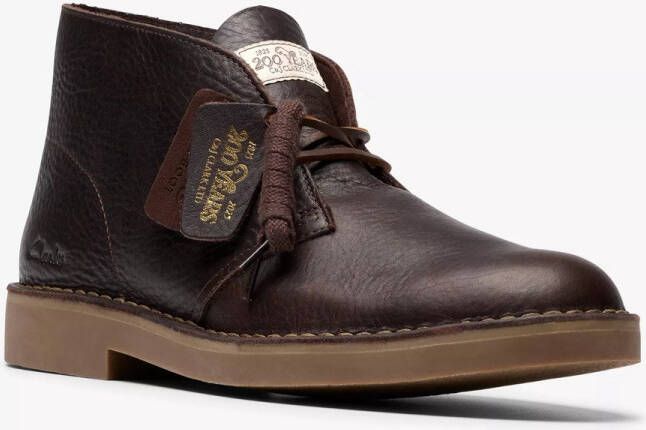Clarks Veterboot Desert Boot Evo Donkerbruin Glad Leer Verwisselbaar Voetbed