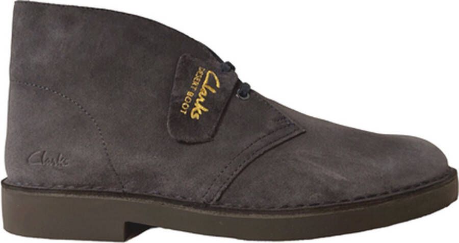 Clarks Veterboot Desert Boot Evo Navy Blauw Suède Verwisselbaar Voetbed