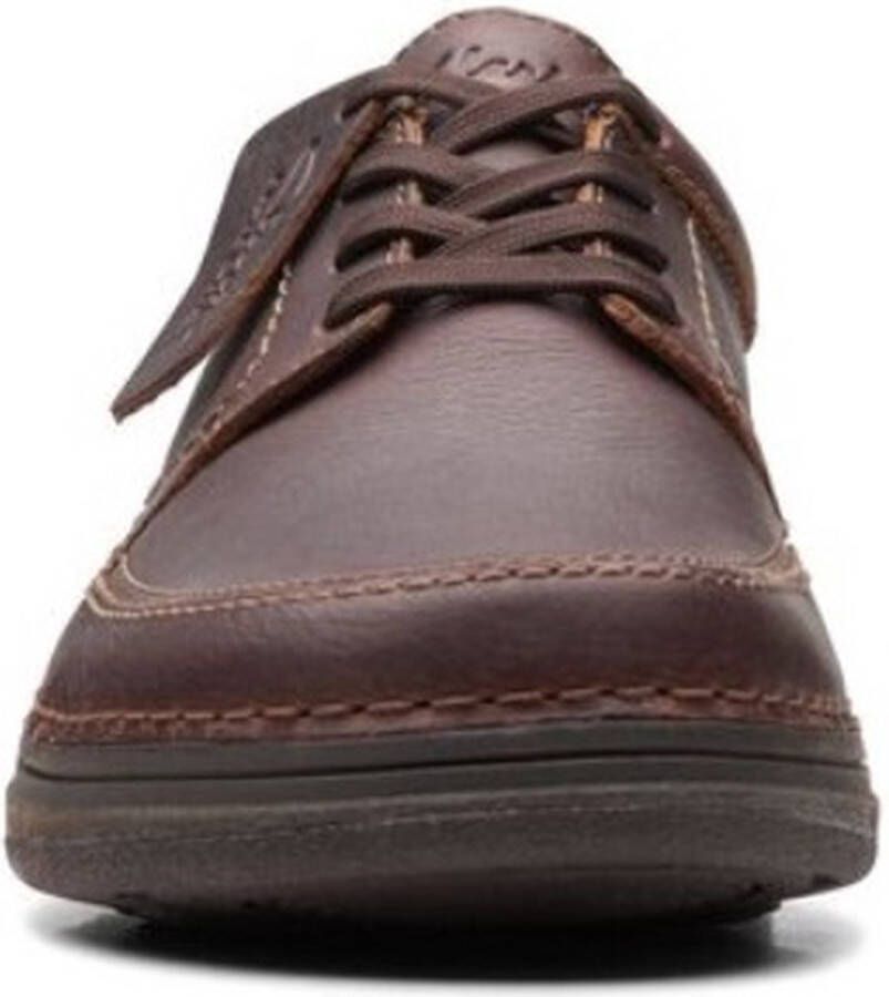 Clarks Veterschoen Nature 5 Lo Dark Brown Lea Donkerbruin