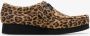 Clarks Wallabee evo suède bootschoenen met panterprint cognac - Thumbnail 2
