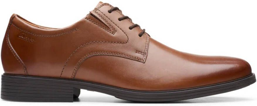 Clarks Whiddon Plain heren veterschoen bruin