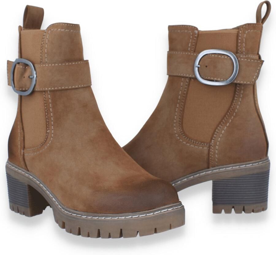 Claudia Ghizzani Dames Enkellaars Cognac