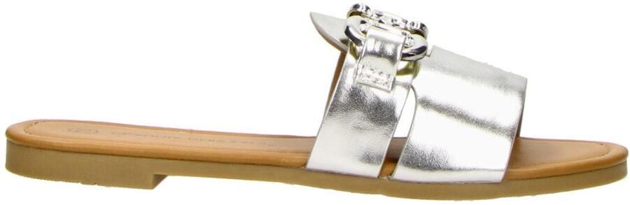 Claudia Ghizzani olivia strap sandalen dames zilver imitatieleer