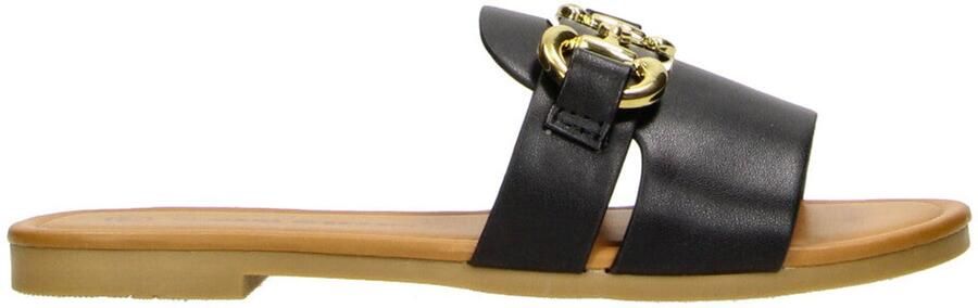 Claudia Ghizzani olivia strap sandalen dames zwart imitatieleer