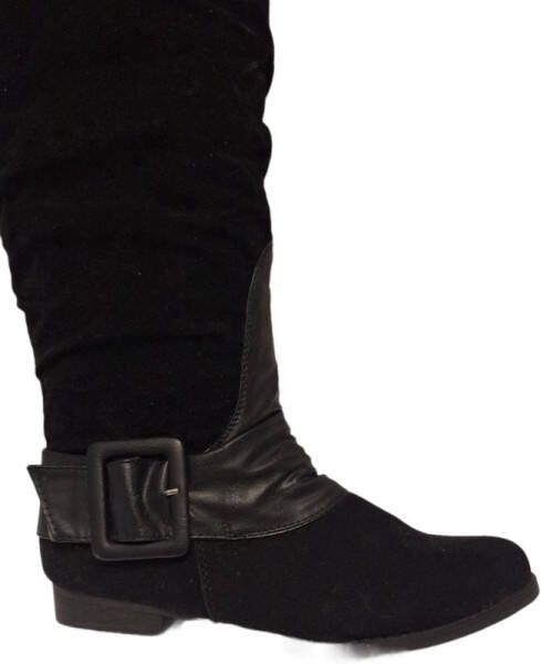 CLAUDIA SHIZZANI LAARS- BLACK-SUEDELOOK-GROTE GESP