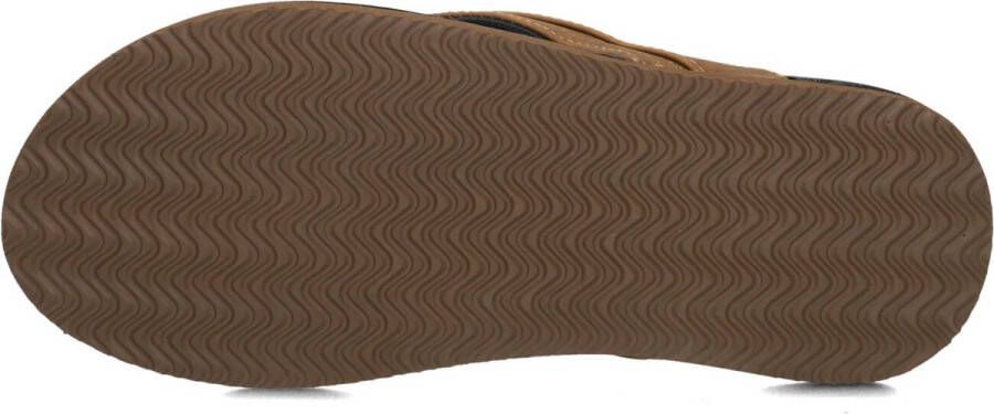 CLAY Slippers Heren 003 Maat: 48 Materiaal: Leatherlook Kleur: Cognac - Foto 2