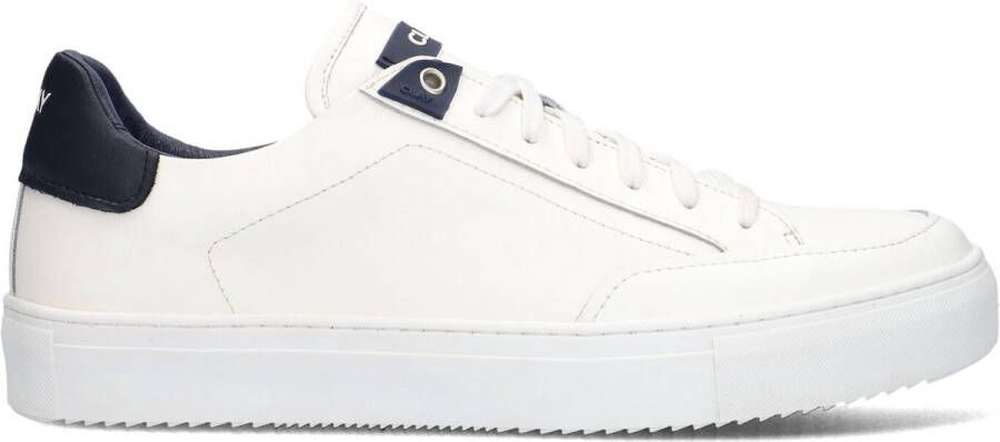 CLAY Lage Sneakers Heren Cl124h300 Maat: 42 Materiaal: Leer Kleur: Wit
