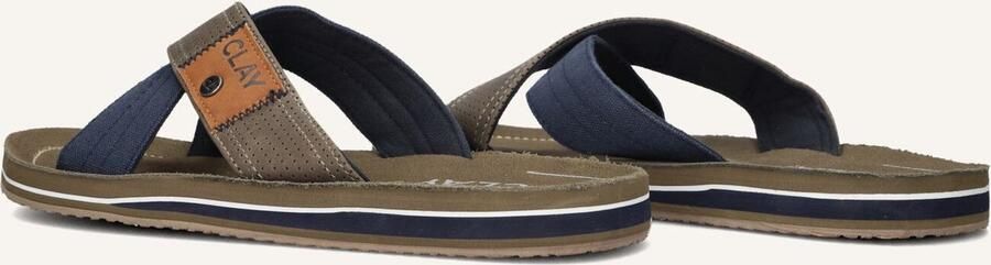 Clay Groene Leren Heren Slippers - Foto 2