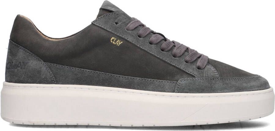 CLAY Lage Sneakers Heren Lpenzo Maat: 43 Materiaal: Leer Kleur: Blauw