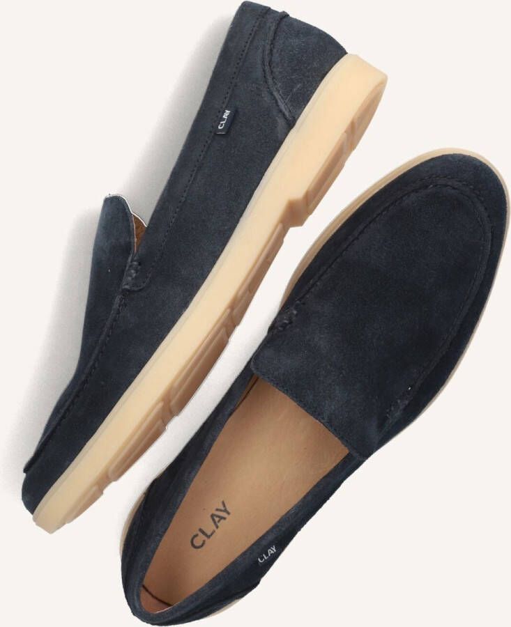 CLAY Loafers Heren Tivoli-09 Maat: 45 Materiaal: Suède Kleur: Blauw - Foto 4