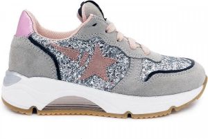 Clic Beige Veterschoenen Glitter