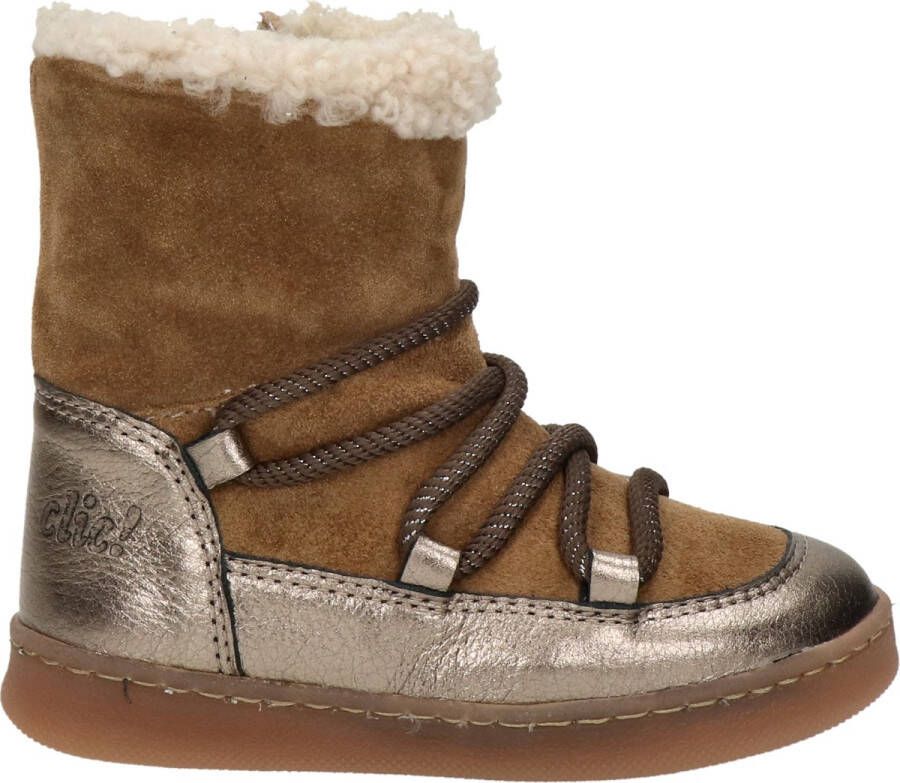 Clic! CL-20703~~~~~~~~~~~~~~~~~~~~~~ MeisjesLaarzenKinderlaarsjes Cognac