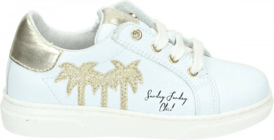 Clic! CL-9748 Kinderen MeisjesLage schoenen Kleur: Wit beige Maat: 26 -  Schoenen.nl