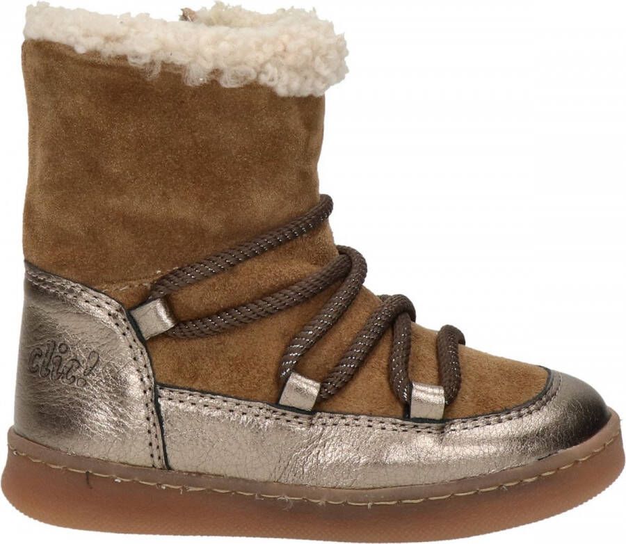 Clic! CL-20703~~~~~~~~~~~~~~~~~~~~~~ MeisjesLaarzenKinderlaarsjes Cognac