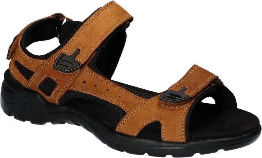 Club America American Club CY146 Heren Sandalen Leer Bruin
