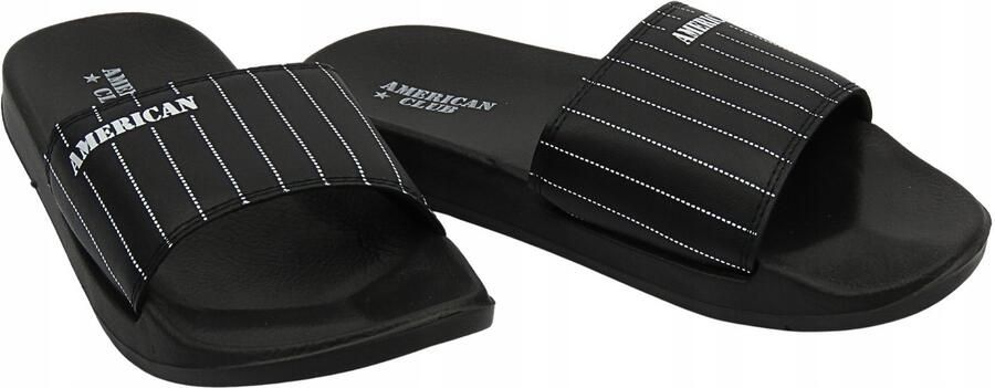 Club America American Club Heren Slippers Zwart Strand Zwembad Lichtgewicht
