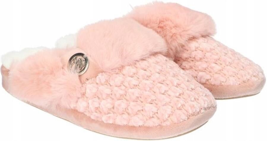 Club America Dames Pantoffels American Club SL08 Roze Warm & Comfortabel
