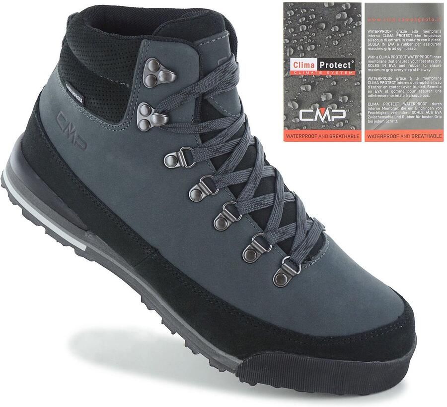 CMP Heka WP Waterproof Heren Wandelschoenen Trekking Schoenen Grijs 3Q49557-U911 - Foto 4