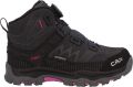 CMP Kid's Kiruna Mid Fitgo Fleece WP Winterschoenen zwart - Zwart