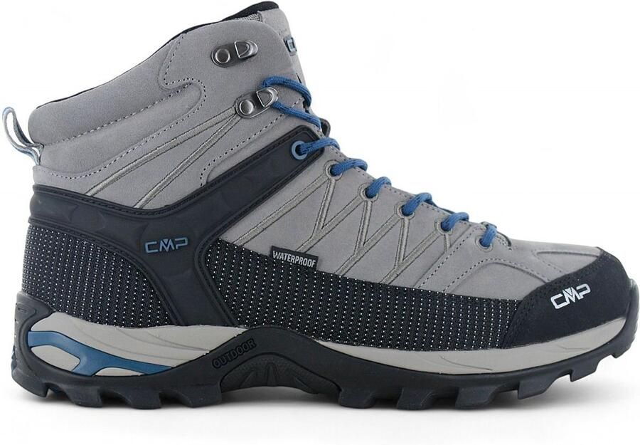 CMP Rigel Mid WP Waterproof Heren Wandelschoenen Trekking Schoenen Leer Grijs 3Q12947-P535