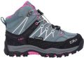CMP Rigel Mid WP 3Q12944J Wandelschoenen Mineral Green Purple Fluo Kinderen - Blauw