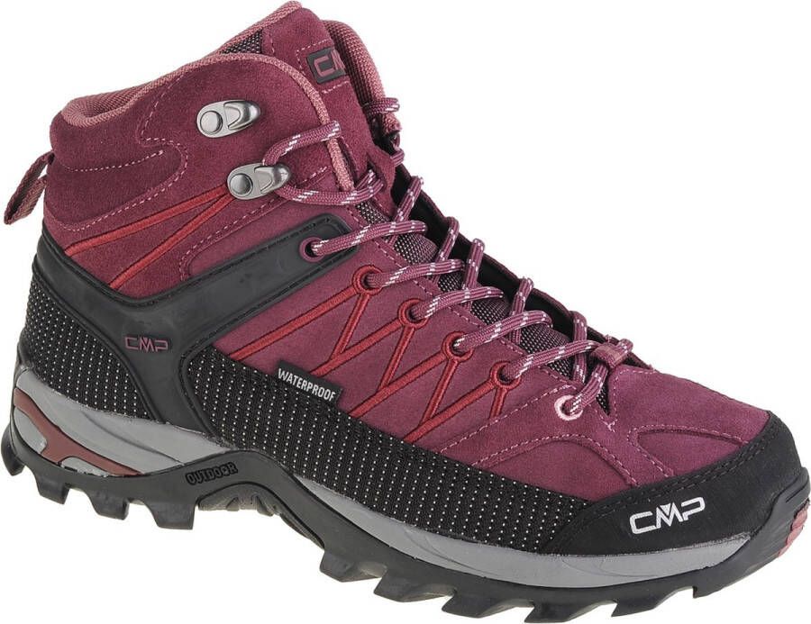 CMP Women's Rigel Mid Trekking Shoes Waterproof Wandelschoenen rood zwart