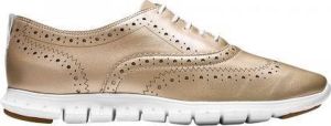 Cole Haan Zerogrand Wing Oxford Matte Gold Leather White Schoenmaat