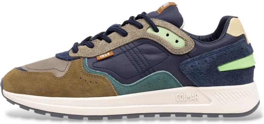 Colmar Logan Effect sneakers van leer in marineblauw meerkleurig