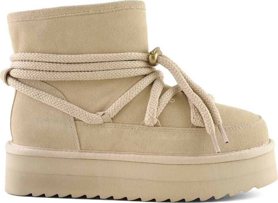 Colors of California Boots Suede Platform Laarzen Beige