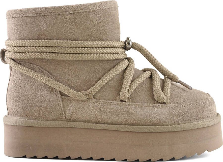 Colors of California Boots Suede Platform Laarzen Taupe
