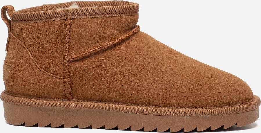 Colors of California Bruin Leren Platte Schoenen Yw0078 Model Brown Dames