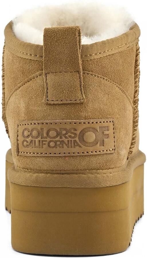 Colors of California Platform Schapenvacht Suède Laarzen Streetwear Vrouwen