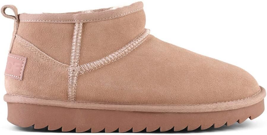 Colors of California Short Sheepskin Boot In Suede